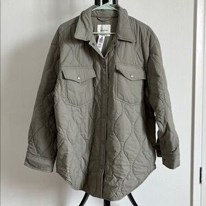 Aritzia Wilfred Ganna Quilted Insulated Shirt Jacket Large NWT
